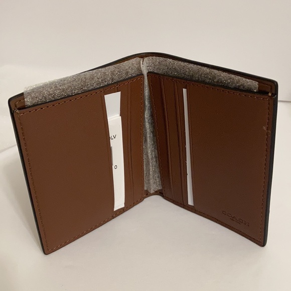 Coach North/South Slim Bill Wallet In Signature Canvas With Coach Patch - Picture 7 of 8